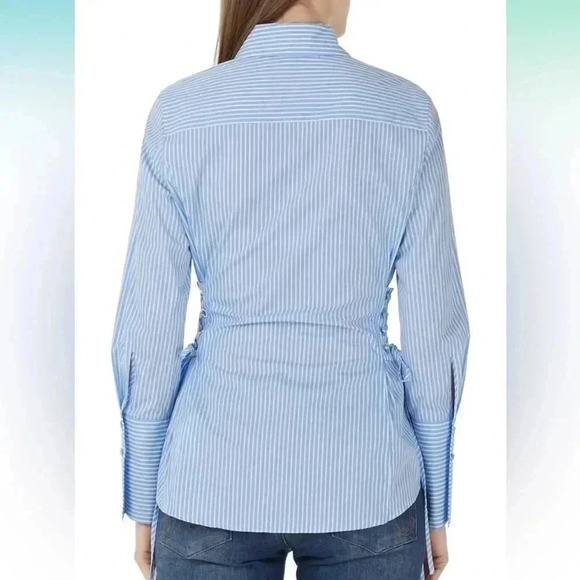 [N1/US4]Marc Cain Collections Women's  Blue Straps Blouse-NWOT - Picture 2 of 16